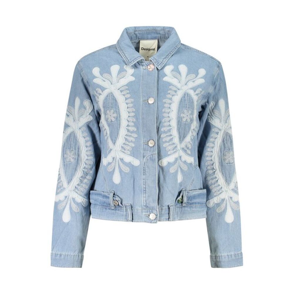 Desigual Azzurro Cotton Women Women's Jacket